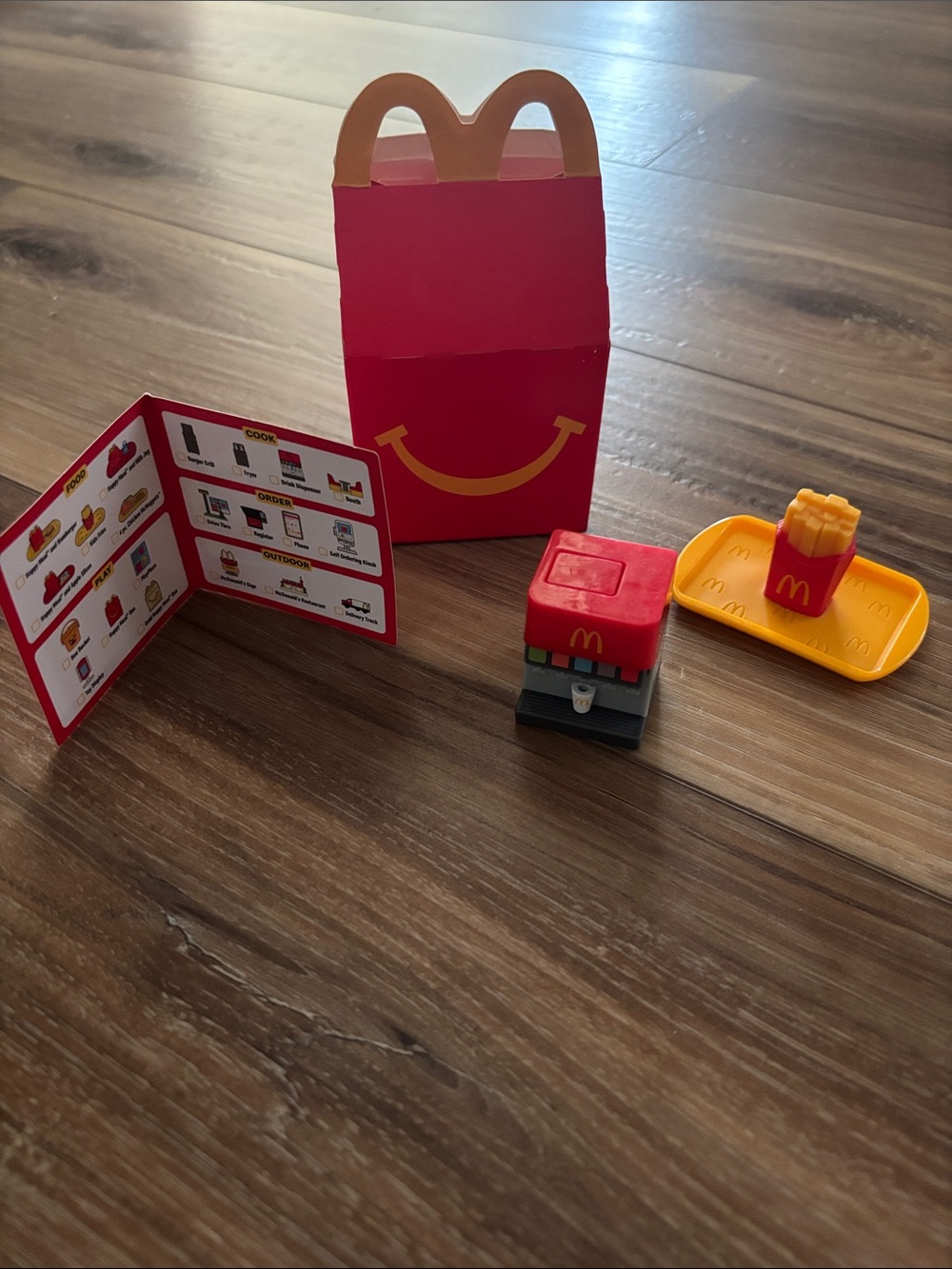McDonald's Red & Yellow Happy Meal Toy Set with Tray, Fries & Menu